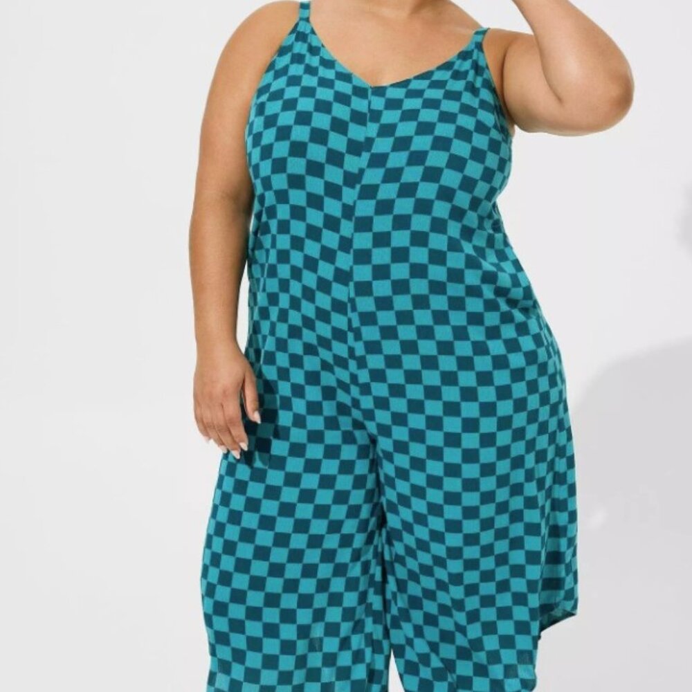 Washable Gauze Drape Leg Cover-Up Jumpsuit NWT